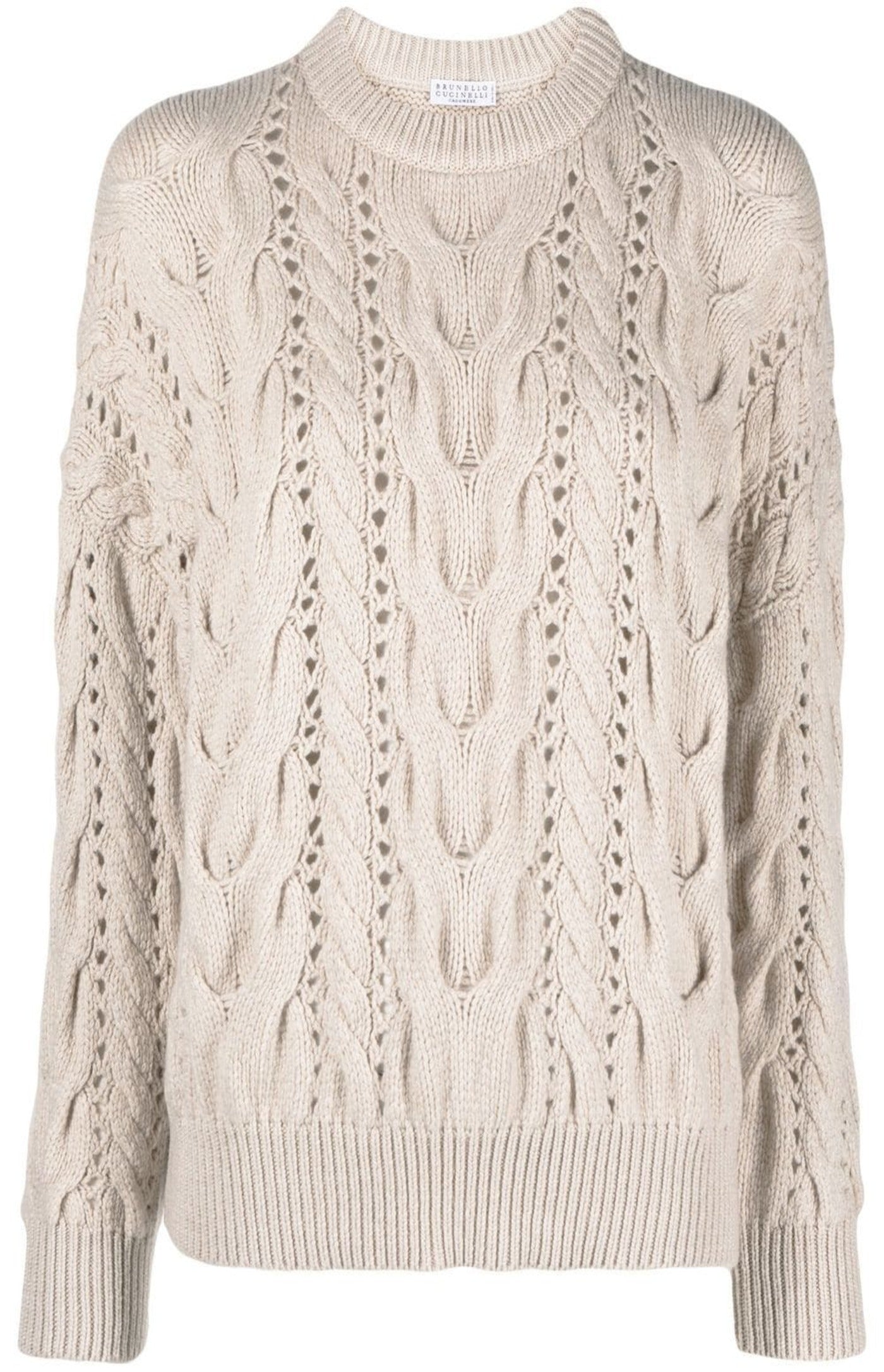 Load image into Gallery viewer, Openwork cable-knit jumper