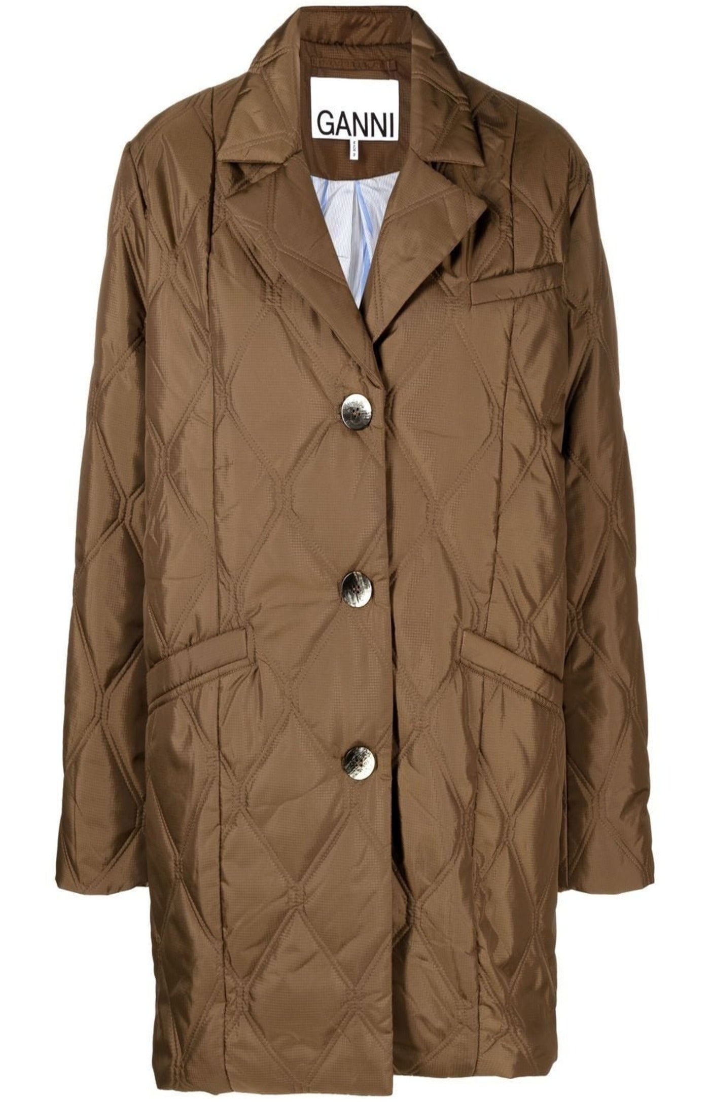 Load image into Gallery viewer, Diamond-quilted oversize ripstop jacket