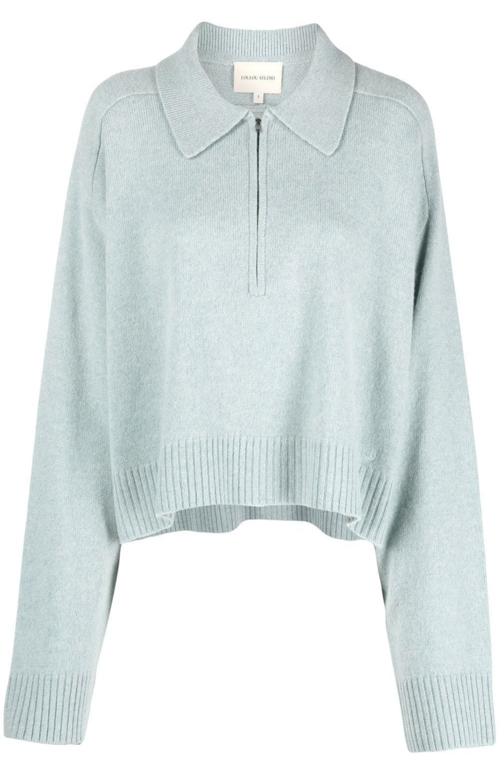 Half-zip knitted jumper