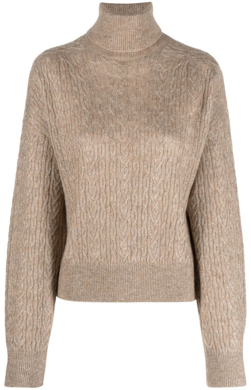 Cable-knit crew-neck jumper