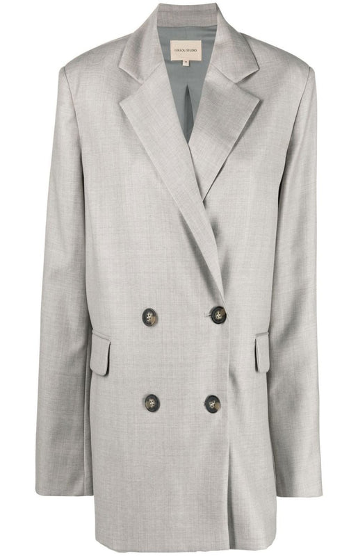 Double-breasted wool blazer