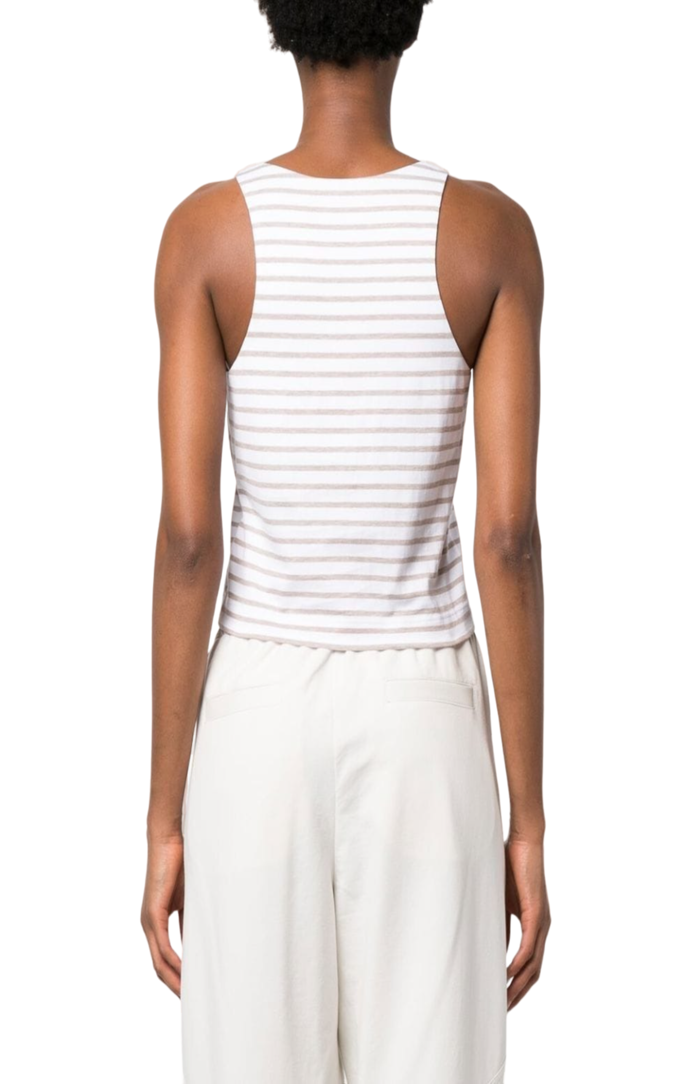 Load image into Gallery viewer, Scoop-neck striped vest top