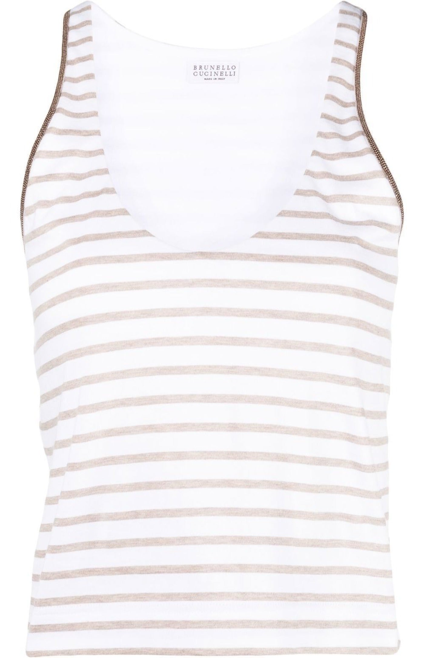 Load image into Gallery viewer, Scoop-neck striped vest top