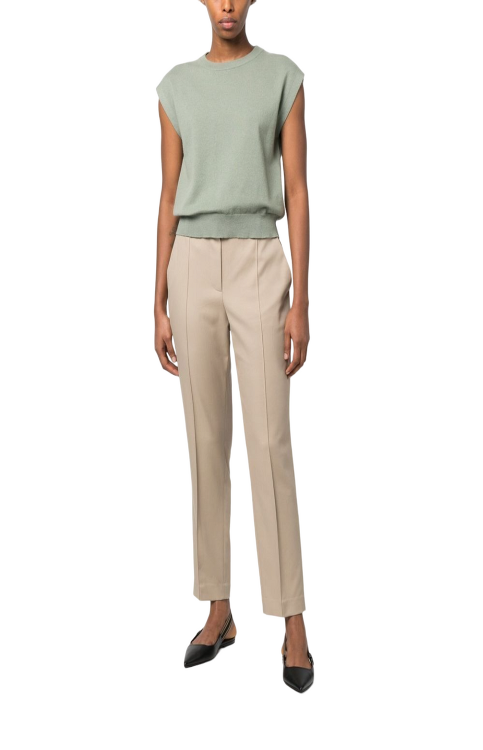 Straight-leg tailored trousers