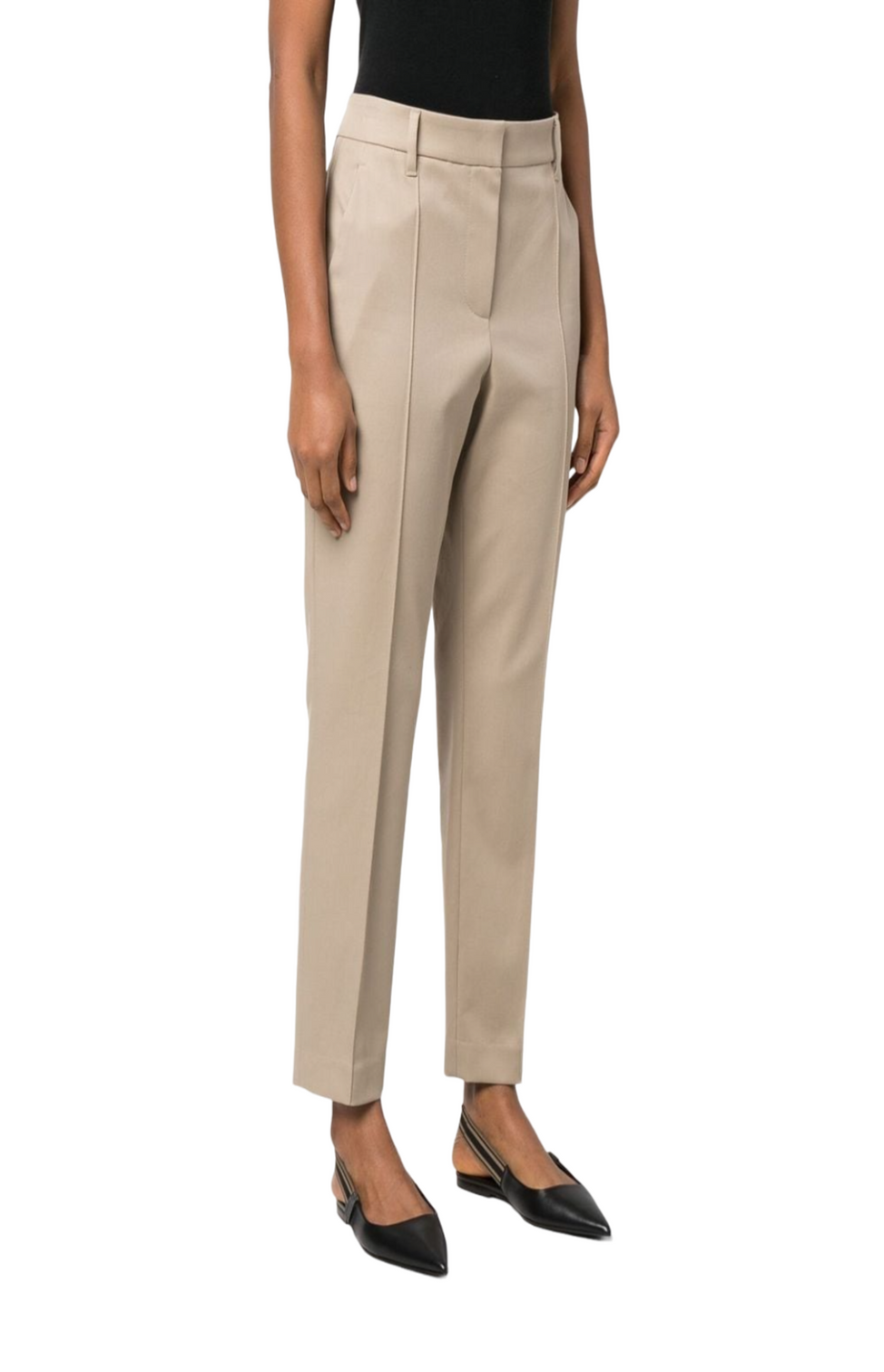 Straight-leg tailored trousers