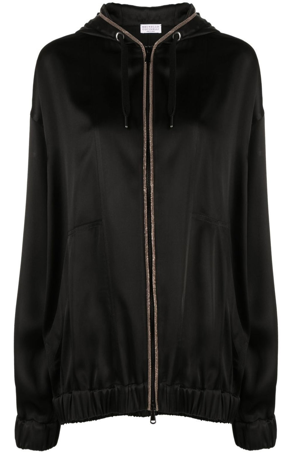 Lightweight zip-up hooded jacket