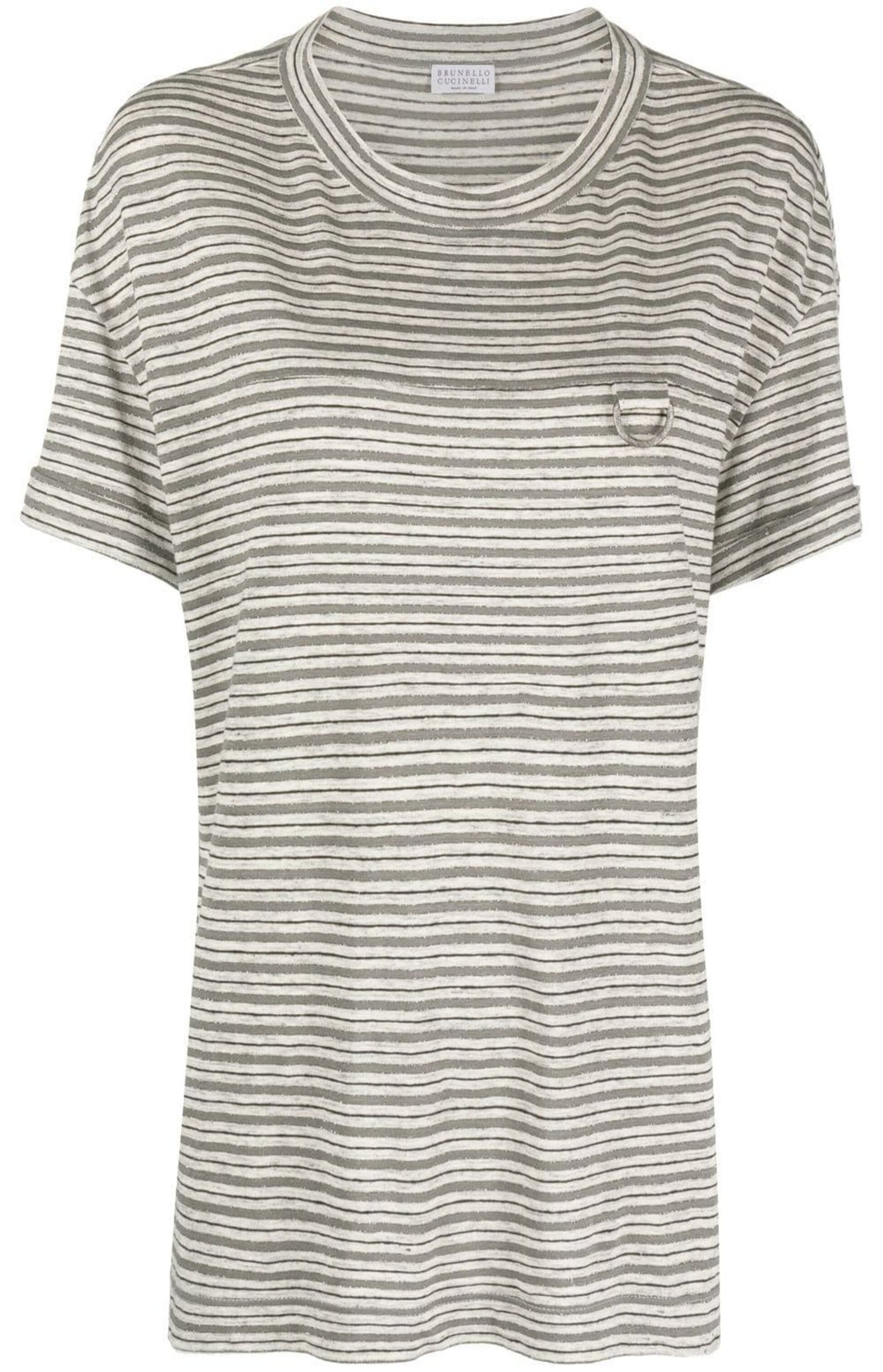 Load image into Gallery viewer, Striped short-sleeve T-shirt