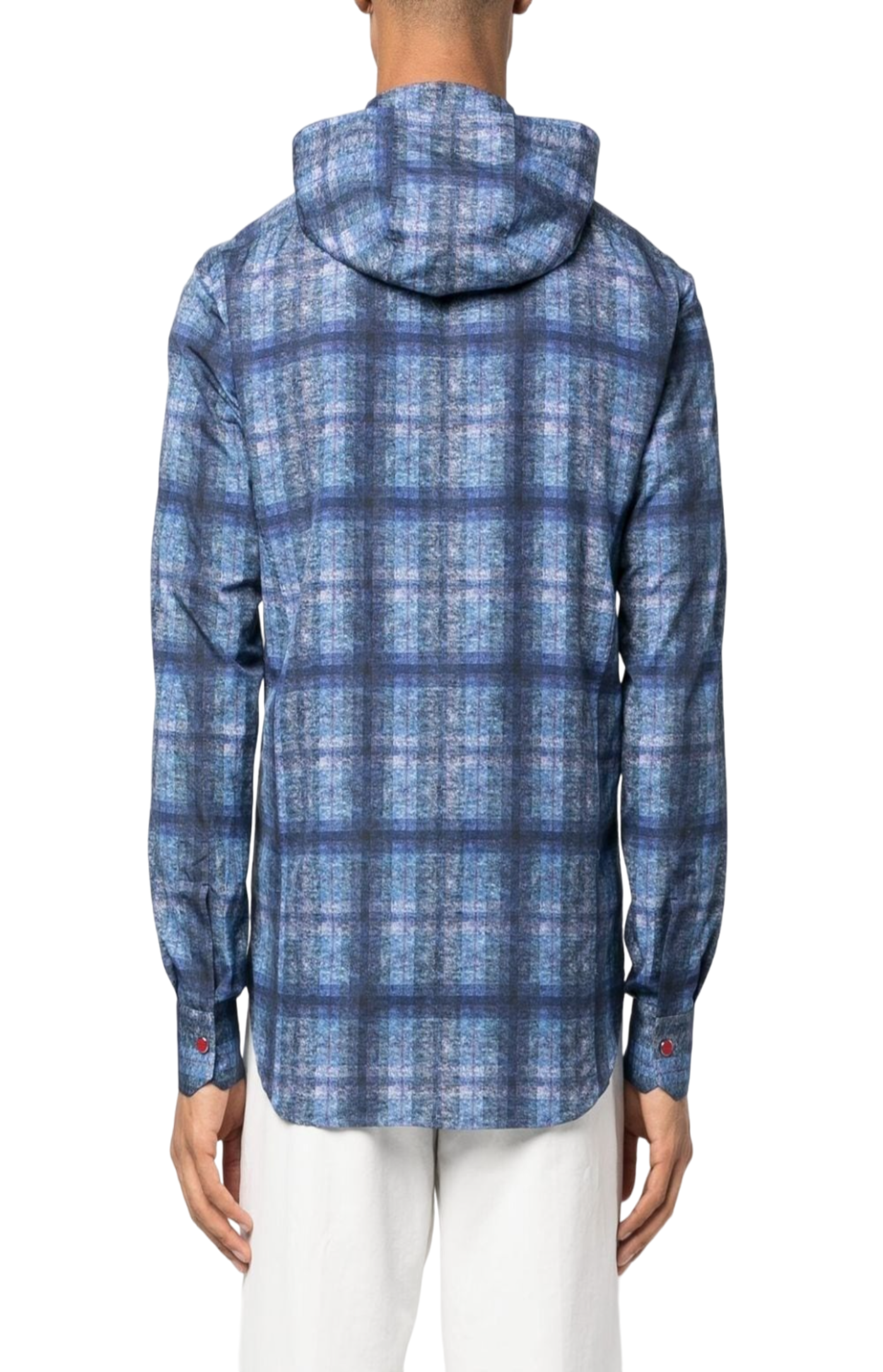 Load image into Gallery viewer, Check hooded shirt