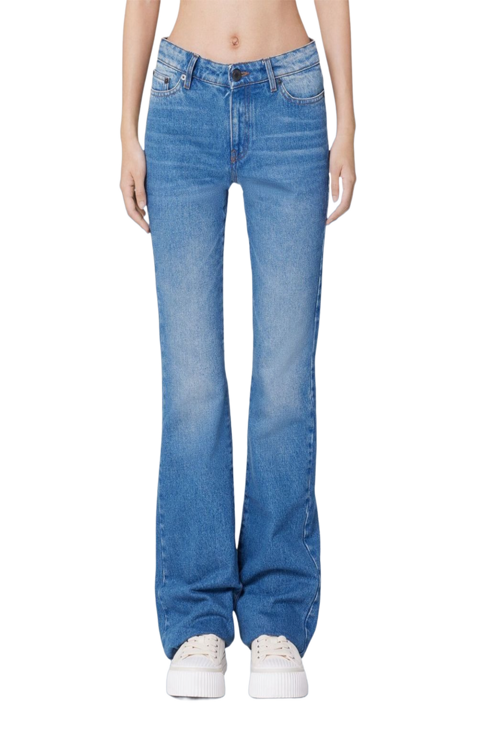 Low-rise bootcut jeans