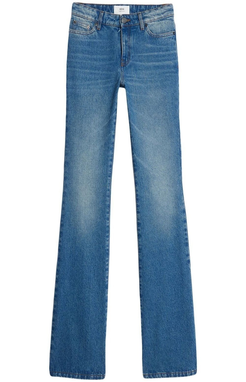 Low-rise bootcut jeans