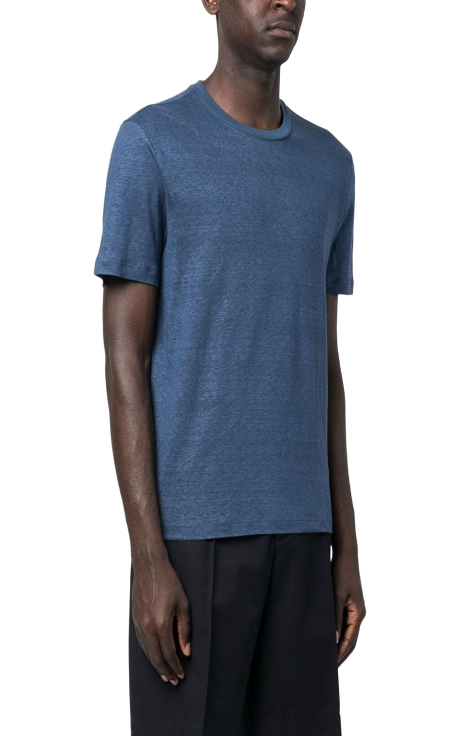 Short-sleeved linen T-shirt