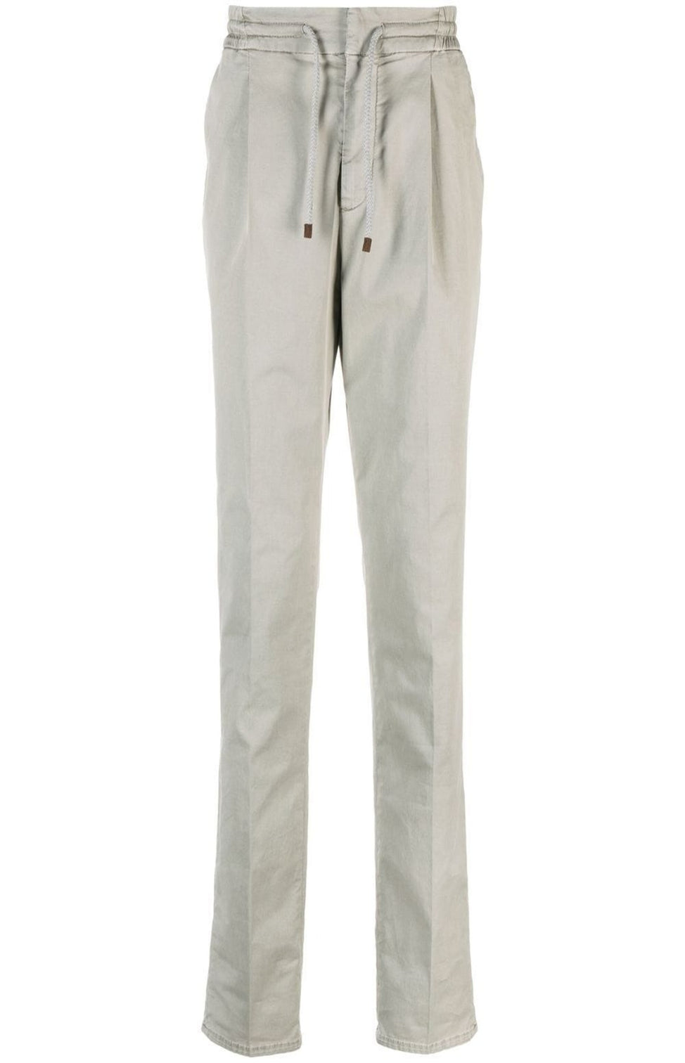 Drawstring-waist tapered trousers