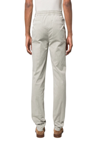 Drawstring-waist tapered trousers