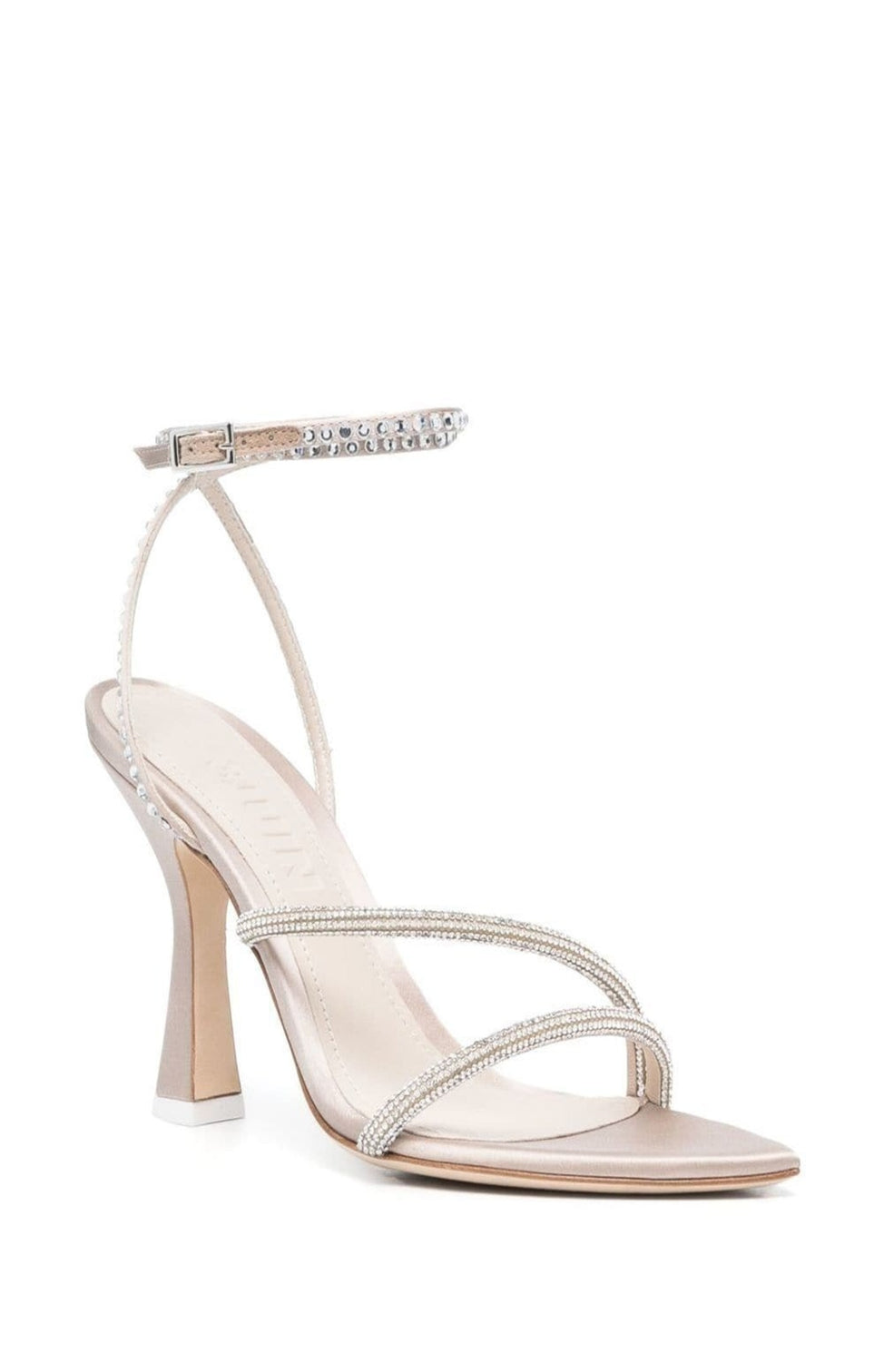 100mm crystal-embellished strap sandals