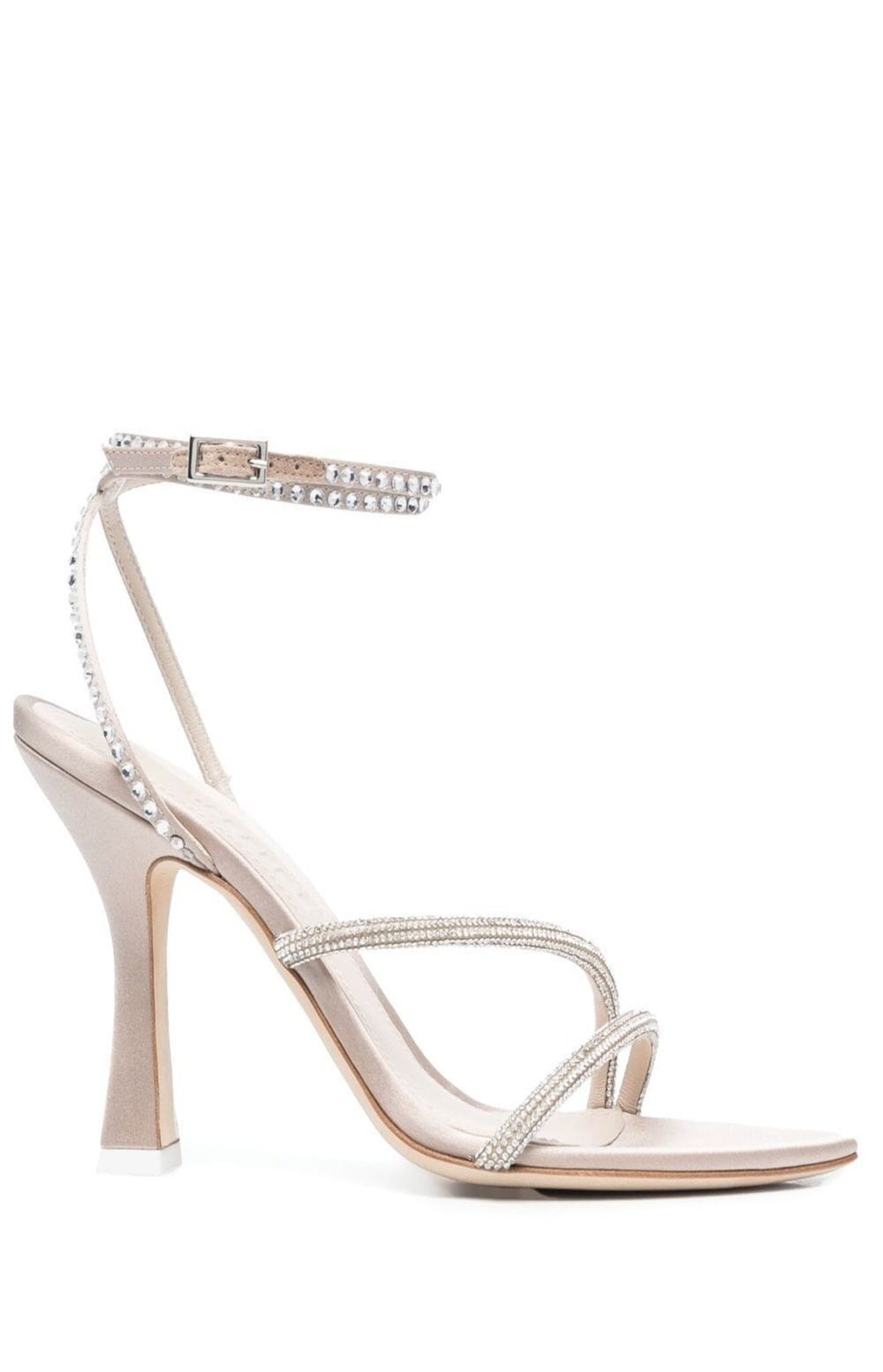 100mm crystal-embellished strap sandals