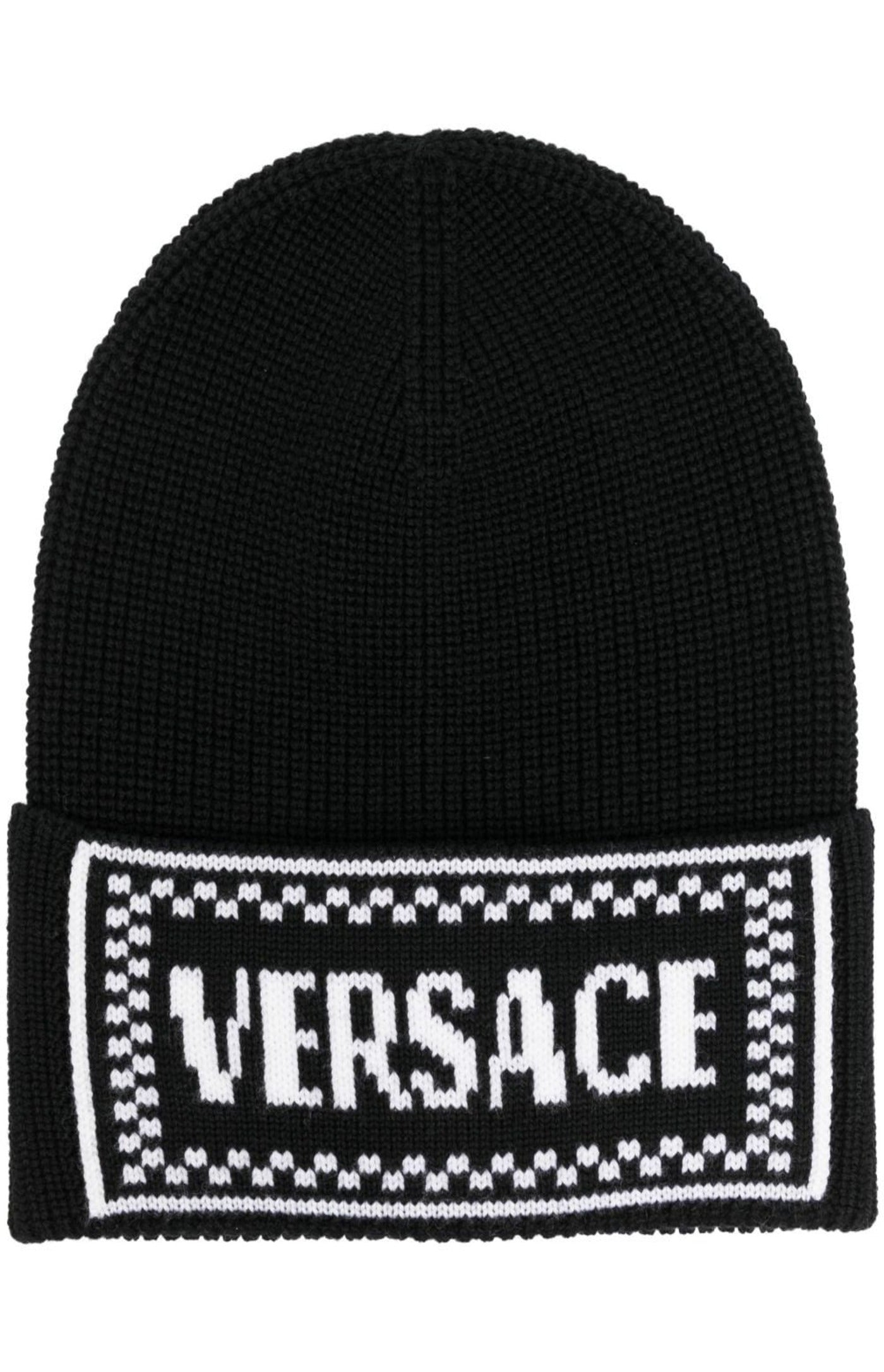 Load image into Gallery viewer, Intarsia-knit logo beanie