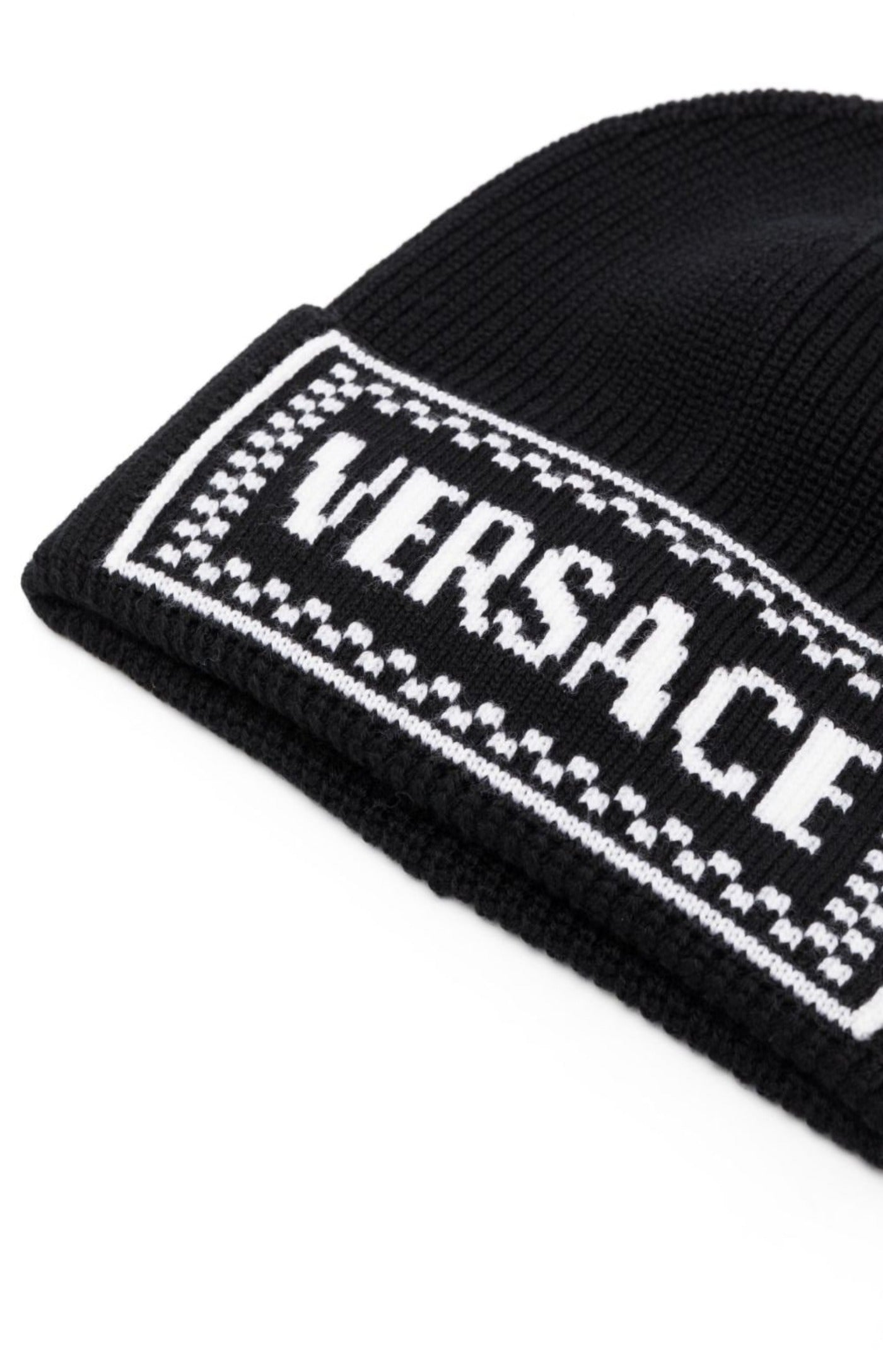 Load image into Gallery viewer, Intarsia-knit logo beanie