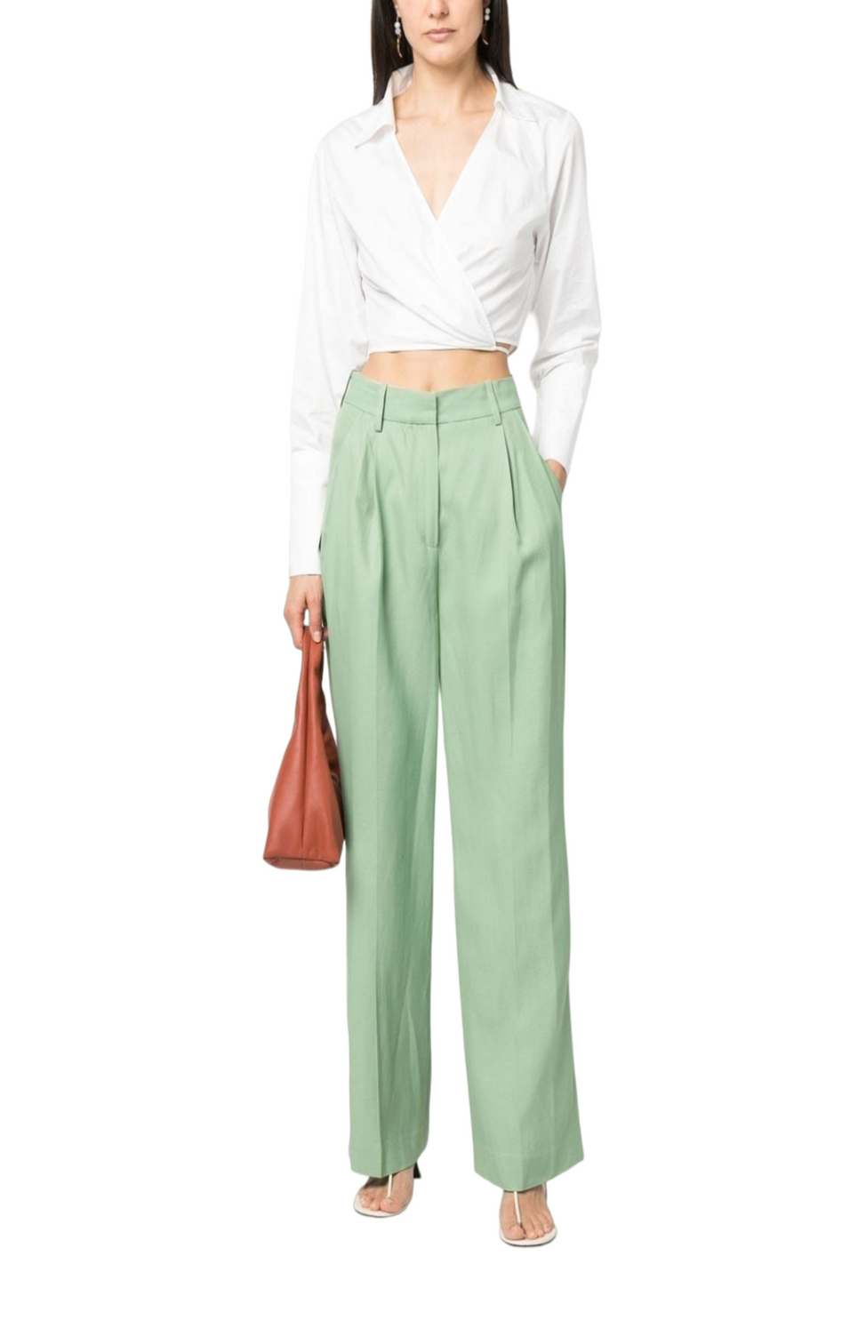 Straight-leg tailored trousers