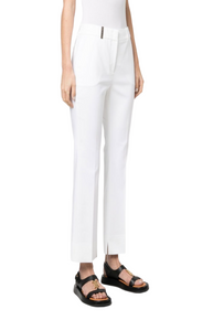 Pressed-crease tailored trousers