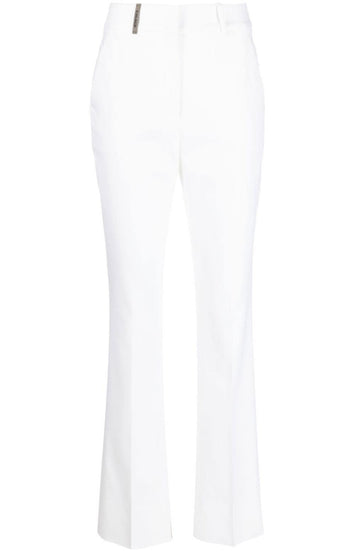 Pressed-crease tailored trousers