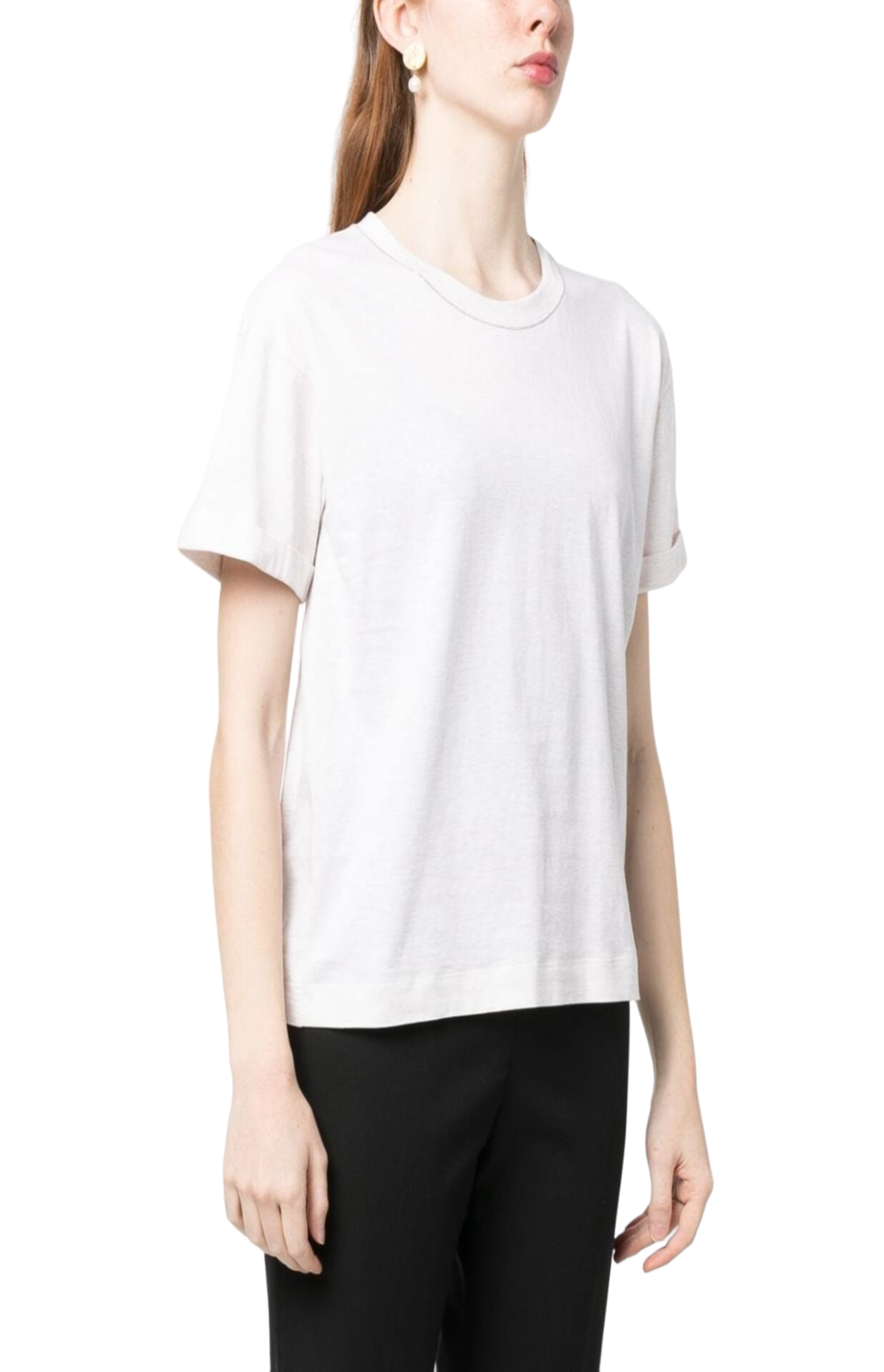 Load image into Gallery viewer, Contrast-trim T-shirt