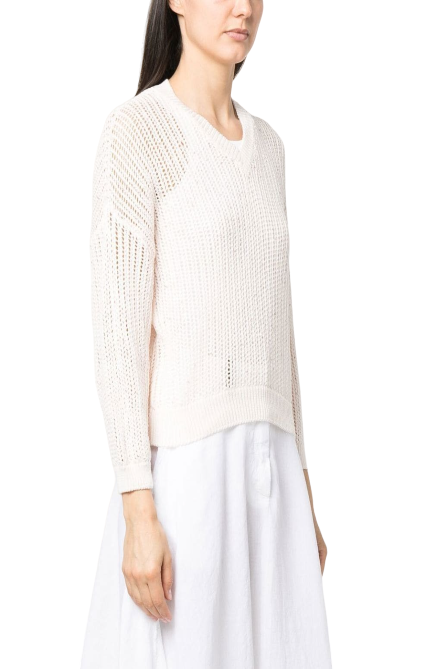 Load image into Gallery viewer, Open-knit cropped jumper