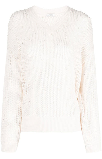 Open-knit cropped jumper