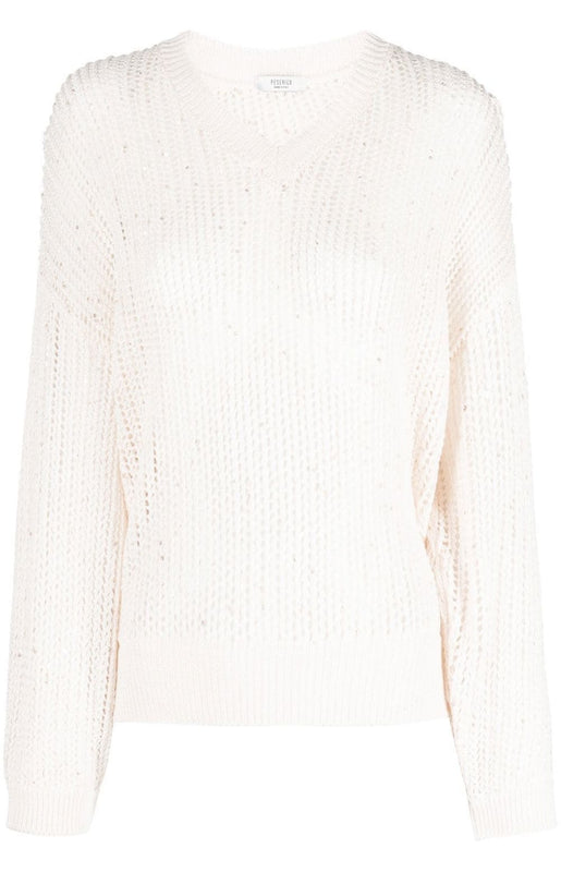 Open-knit cropped jumper