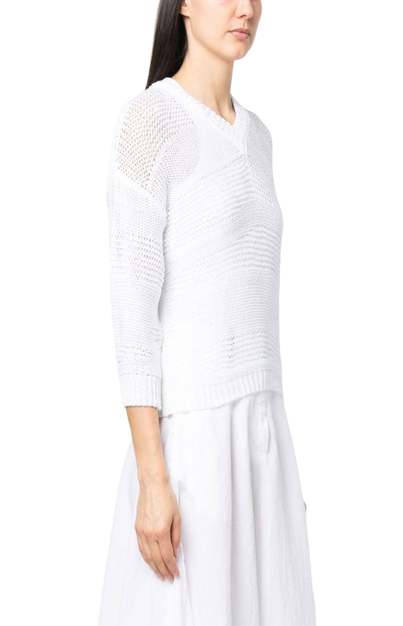 Load image into Gallery viewer, Open-knit cropped jumper