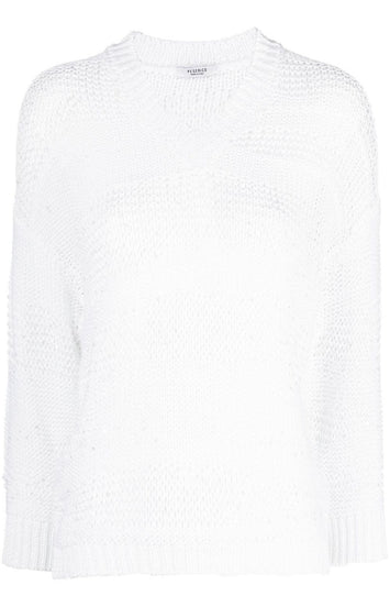 Open-knit cropped jumper