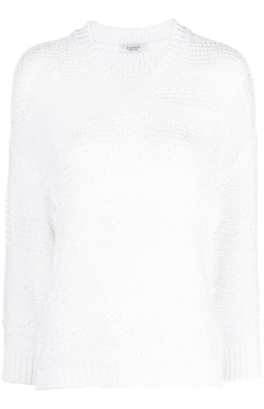 Open-knit cropped jumper