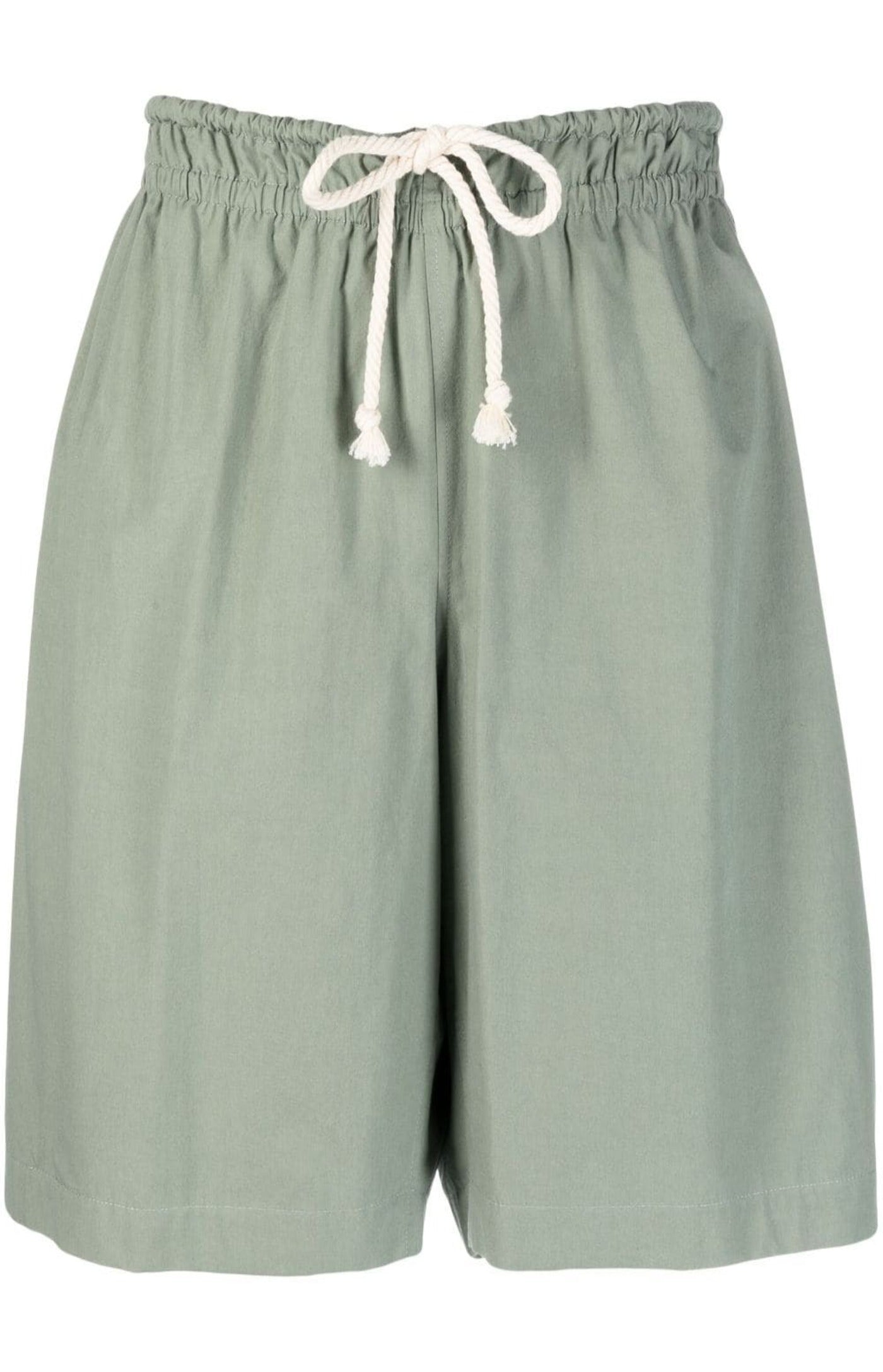 Drawstring-waist cotton shorts