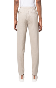 Logo-patch straight-leg trousers