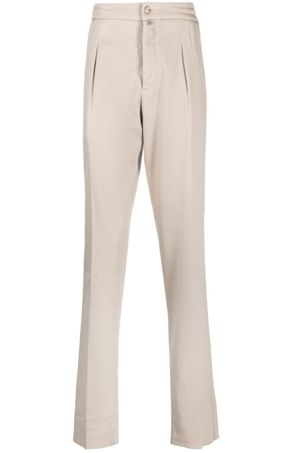 Logo-patch straight-leg trousers