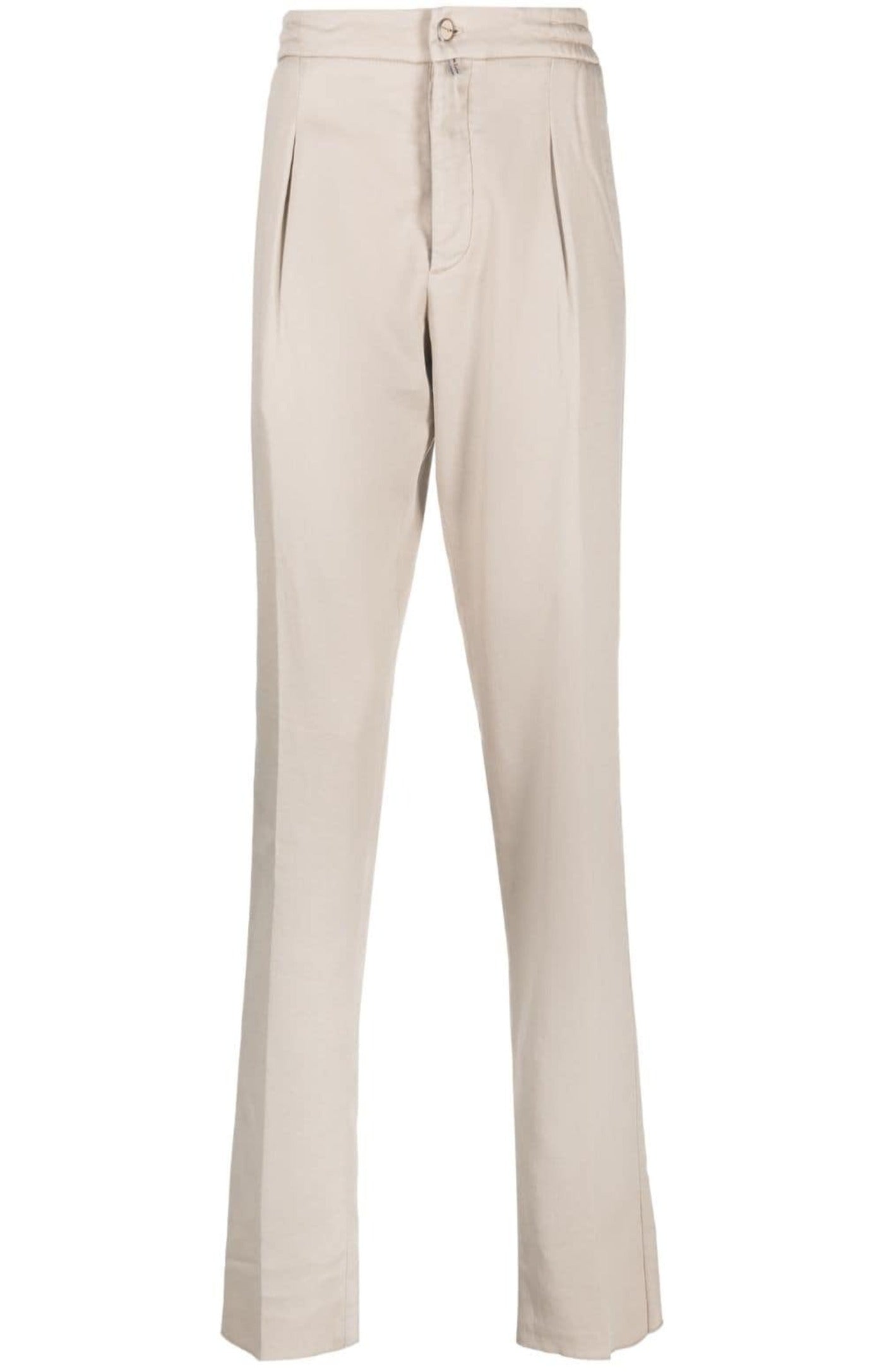 Logo-patch straight-leg trousers