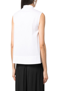 Crystal embellished sleeveless shirt