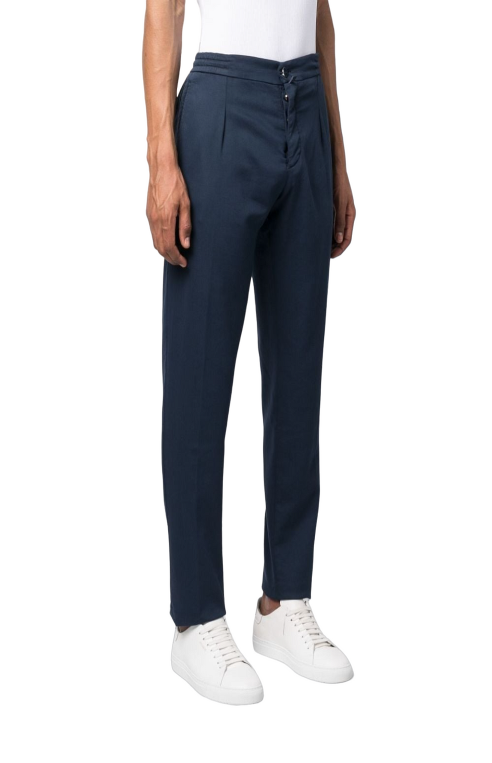 Straight-leg cotton trousers