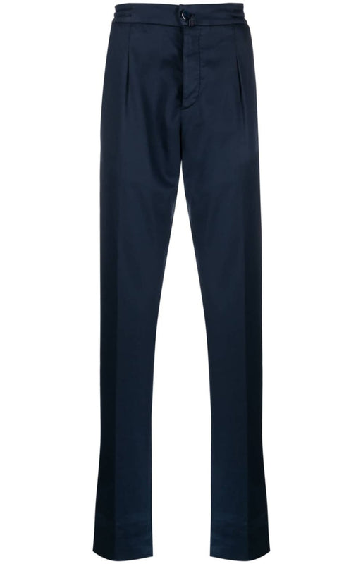 Straight-leg cotton trousers