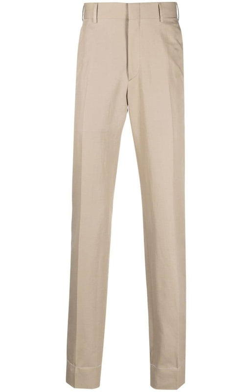 Slim-cut cotton chinos