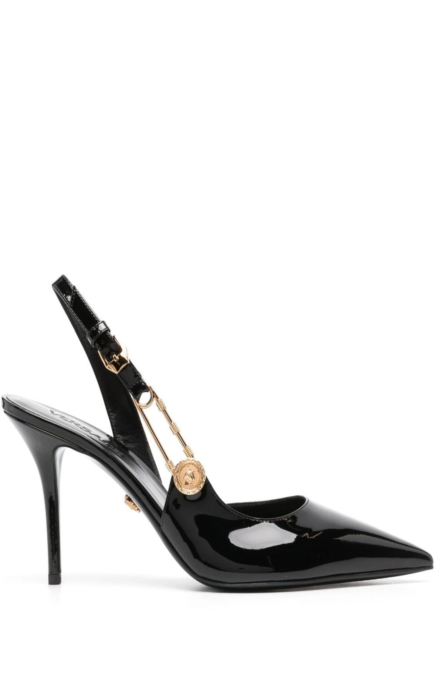 Load image into Gallery viewer, Safety Pin 85mm slingback pumps