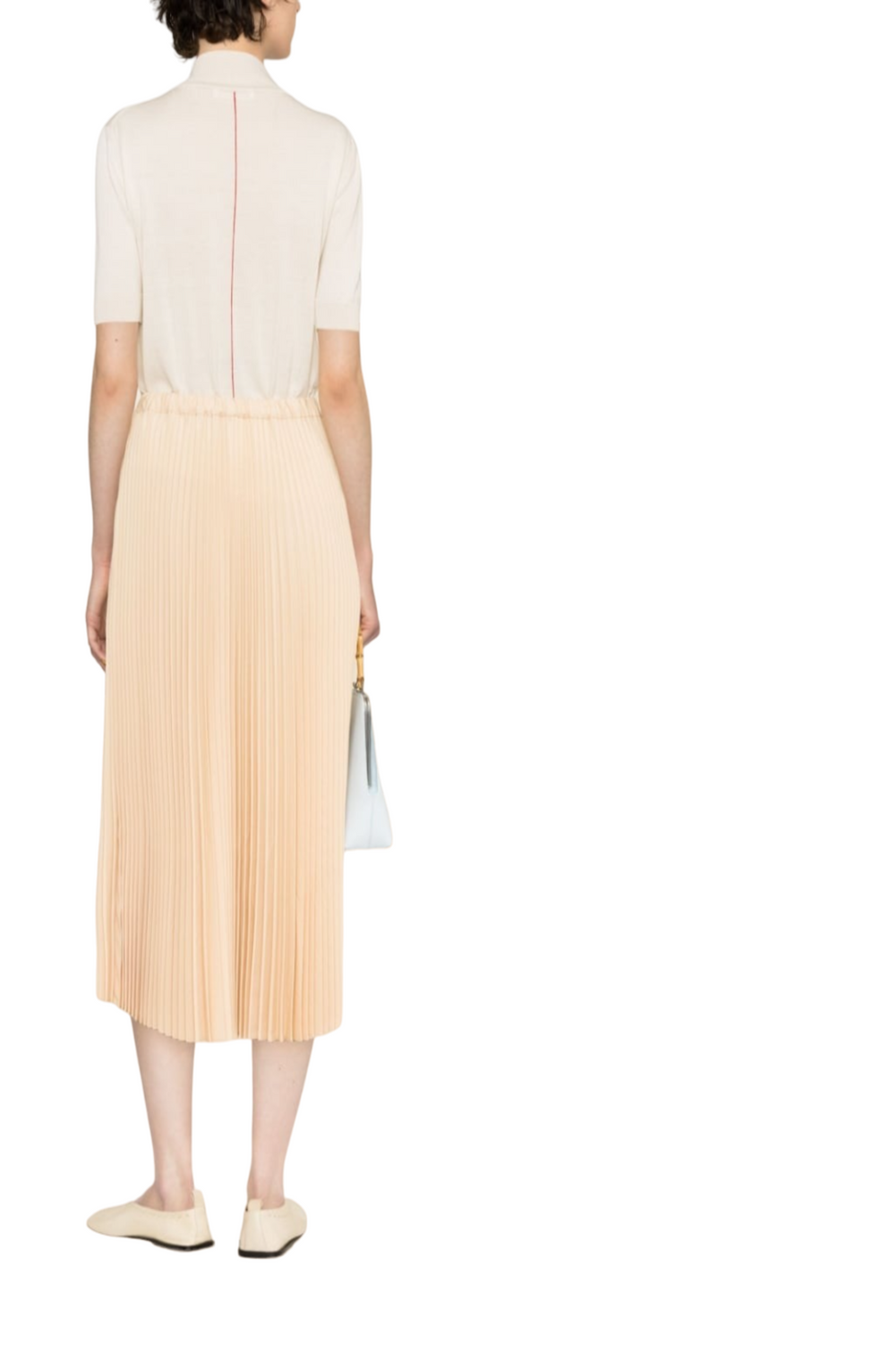 Pleated midi skirt