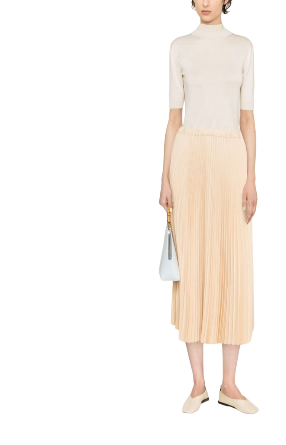 Pleated midi skirt