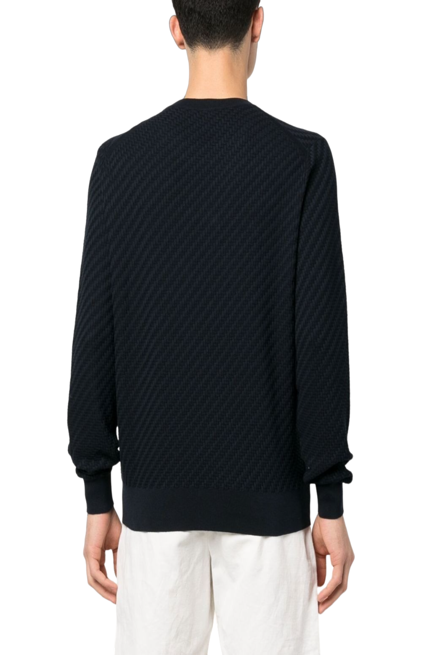 Load image into Gallery viewer, Crew-neck cotton-silk jumper