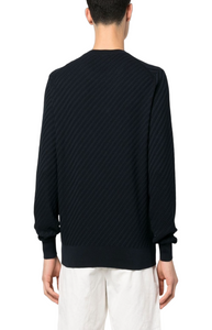 Crew-neck cotton-silk jumper