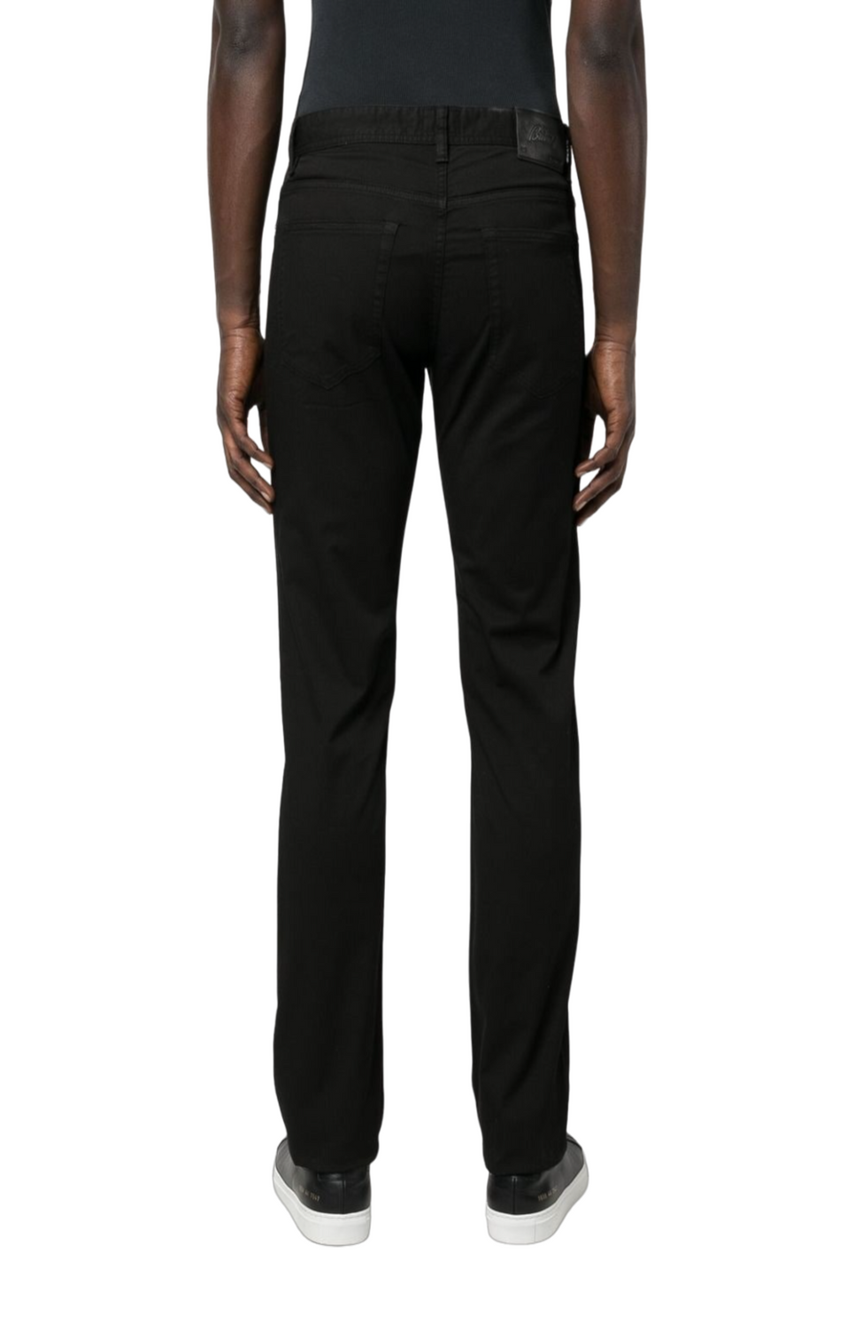 Logo-patch straight-leg trousers