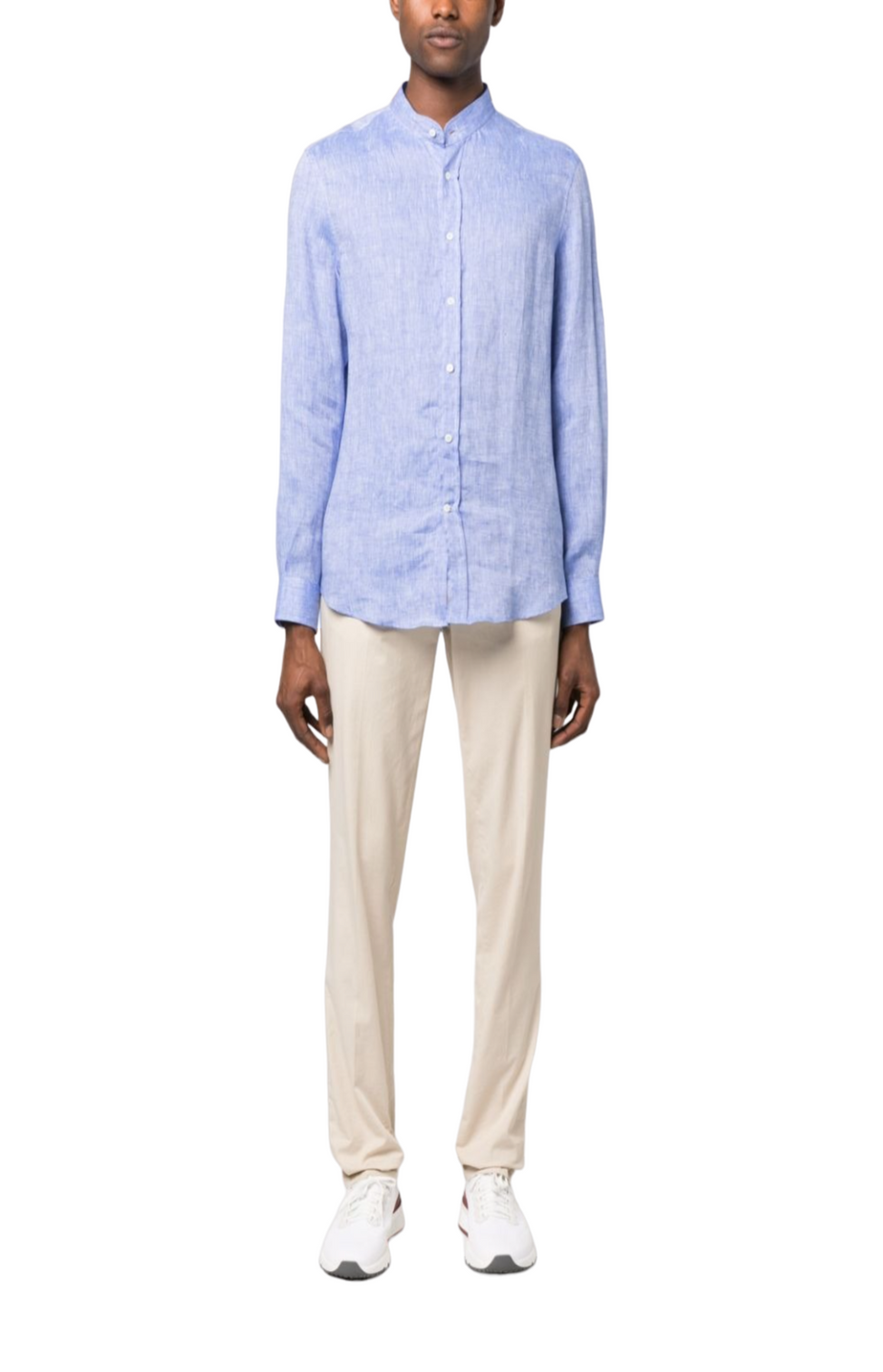 Long-sleeve linen shirt