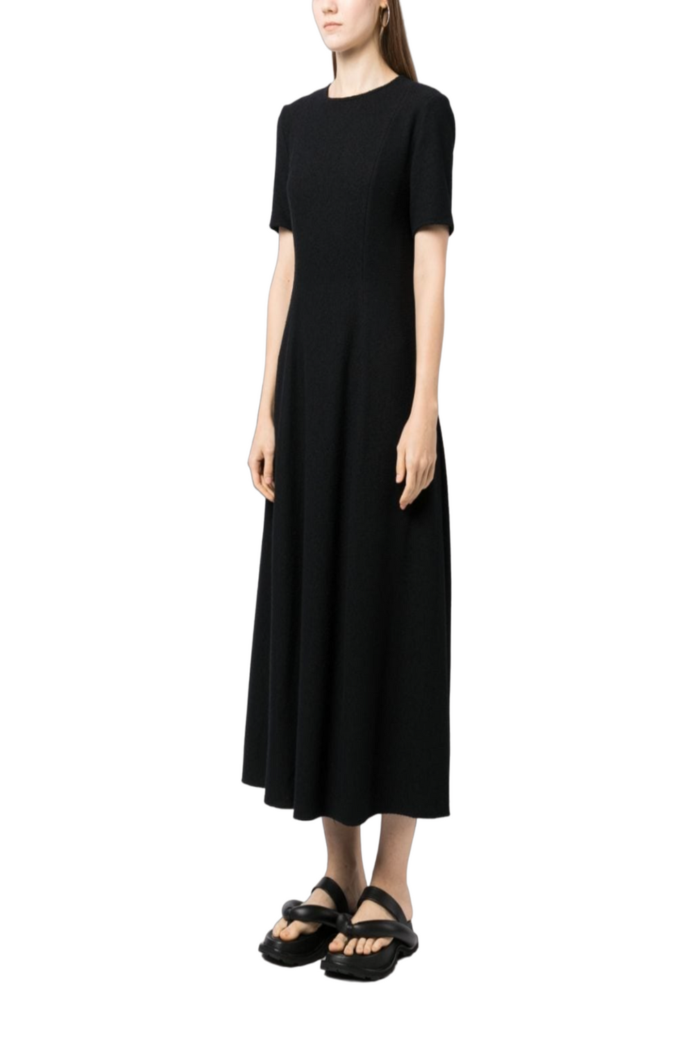 Knit cotton midi dress