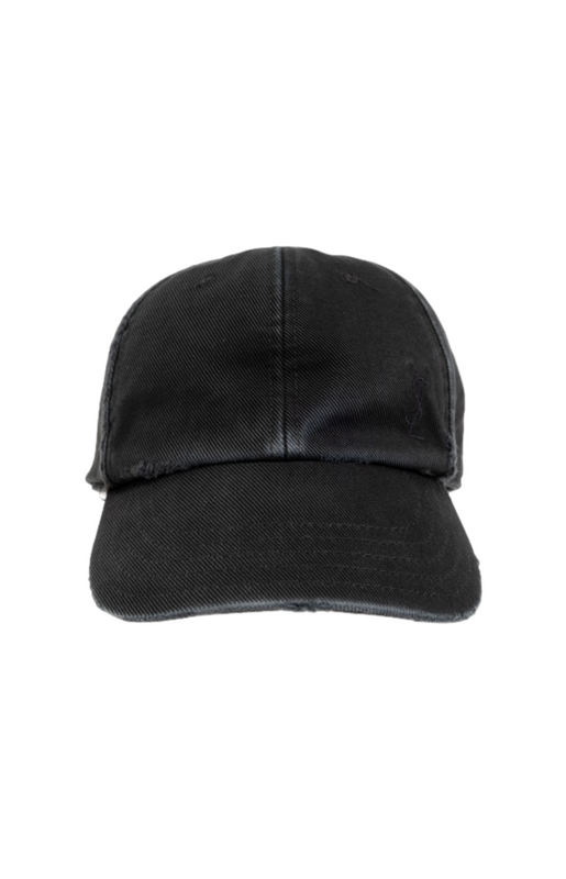 Black baseball cap with logo