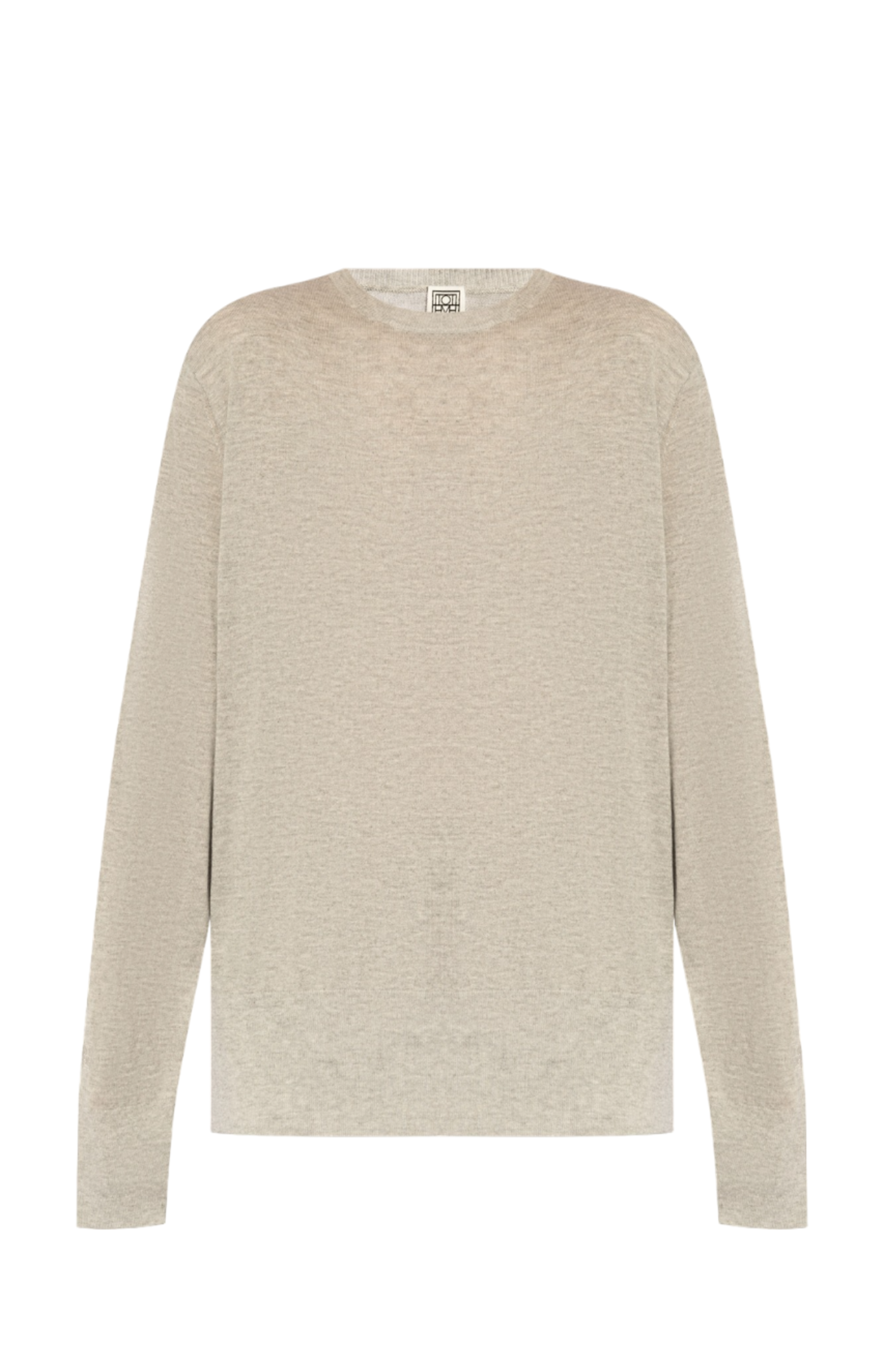 Crew-neck silk-blend knit grey