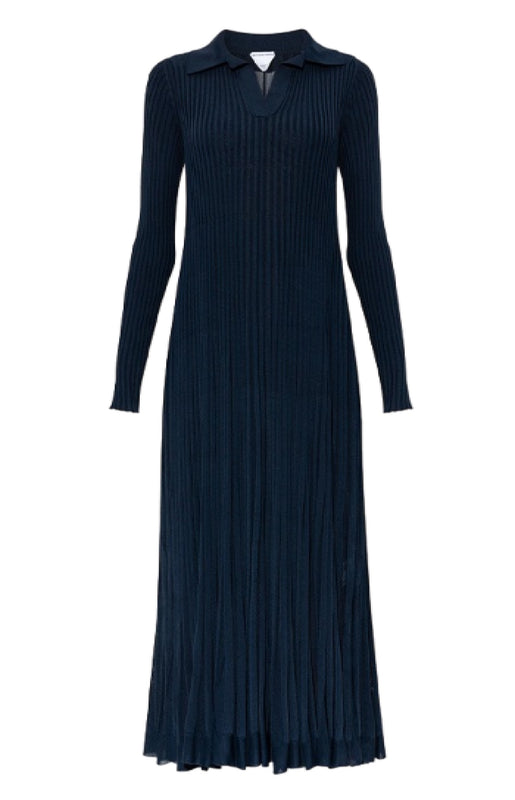 BV navy blue pleated dress